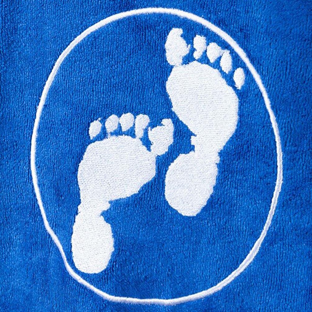 Two Bare Feet Towelling Changing Robe - Blue Extra Image 3